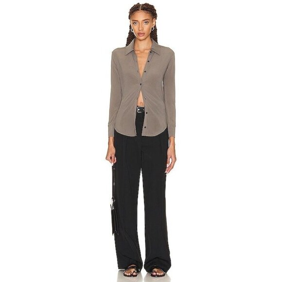 Citizens Of Humanity Dalhia Sage Green Button-Up Long-Sleeve Shirt Small - Picture 1 of 14